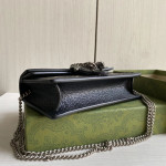 Gucci mini Dionysus bag, black denim woc, tiger head vintage chain messenger bag, single shoulder bag, 16.5*10