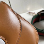 Gucci bamboo handle bag, plain weave calfskin, bamboo handle bag, handheld crossbody bag, small size 17*12, medium size 22*15