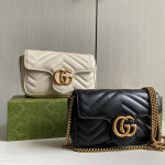 Gucci marmont 超级mini nano GG 16·5cm 真皮进口牛皮斜挎单肩包小包手机包