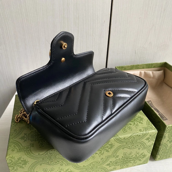 mmarmont Super Gucci mini nano GG 16.5cm genuine leather imported cowhide messenger bag small bag phone bag