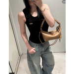 Top-grade Loewe imported lambskin woven handle bag, cala lunch box bag, hobo bag, genuine leather women's bag, cross-body messenger bag, 26*13