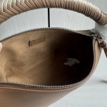 Top-grade Loewe imported lambskin woven handle bag, cala lunch box bag, hobo bag, genuine leather women's bag, cross-body messenger bag, 26*13