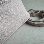 Lp lunch box bag genuine sheepskin L19 leather makeup box bag full leather litchi pattern steel hardware handbag crossbody shoulder bag 19*11