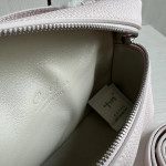 Lp lunch box bag genuine sheepskin L19 leather makeup box bag full leather litchi pattern steel hardware handbag crossbody shoulder bag 19*11