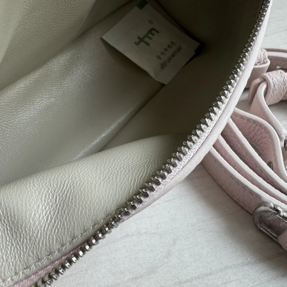 Lp lunch box bag genuine sheepskin L19 leather makeup box bag full leather litchi pattern steel hardware handbag crossbody shoulder bag 19*11