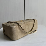 Top-grade Chanel 26a diamond-pattern frosted cowhide suede camera bag, chain messenger bag, crossbody bag, women's bag, 25*13