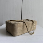 Top-grade Chanel 26a diamond-pattern frosted cowhide suede camera bag, chain messenger bag, crossbody bag, women's bag, 25*13