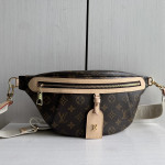 Top-grade LV classic vintage color-changing cowhide new style bumbag waist bag chest bag shoulder bag underarm bag 38*16