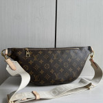 Top-grade LV classic vintage color-changing cowhide new style bumbag waist bag chest bag shoulder bag underarm bag 38*16