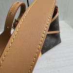 Top-level LV classic monogrammed yellow leather mini carryall nano bow phone bag messenger bag 16*15*9