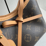 Top-level LV classic monogrammed yellow leather mini carryall nano bow phone bag messenger bag 16*15*9