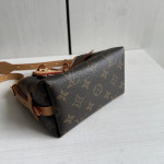 Top-level LV classic monogrammed yellow leather mini carryall nano bow phone bag messenger bag 16*15*9