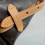 Top-level LV classic monogrammed yellow leather mini carryall nano bow phone bag messenger bag 16*15*9