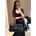 Top-tier Chanel 26a medium-sized bag, featuring a long handle and a bowling bag style with a full-leather genuine leather women's shoulder bag, size 38*23