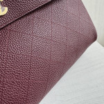 Top-tier Chanel 26a medium-sized bag, featuring a long handle and a bowling bag style with a full-leather genuine leather women's shoulder bag, size 38*23