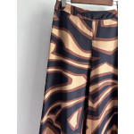 Pucci's silk wide-leg pants feature the Labirinto print and are made of 100% heavyweight silk twill. Size options include: 36, 38, 40, and 42