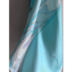 Pucci lace-up halter top made of 100% silk twill, featuring Orchidee's signature geometric swirl print throughout, and Pesci-Print Silk-Twill Top with a halter neckline, backless lace-up design