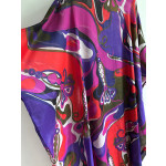 Pucci smock dress made of 100% lightweight cotton, featuring a round neck, tie-back straps, a loose silhouette, and Orchidee multi-color printing