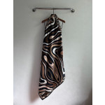 Pucci silk halter dress features the classic "Marmo" swirl pattern surrounding print. This mid-length dress is made of heavyweight twill silk satin. Size options: 36, 38, 40, 42