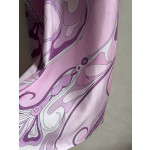 Pucci silk wide-leg pants, heavyweight 19mm twill silk, adorned with Stella marble pattern random print, side zipper closure. Size: S M L XL