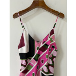 Pucci colorful silk camisole, made of heavyweight 19-micron twill silk, adorned with Vivara psychedelic swirl random print, featuring a V-neck design and thin shoulder straps. It can be paired with other items in the series. Size options: 36, 38, 40, 42