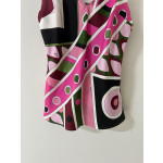 Pucci colorful silk camisole, made of heavyweight 19-micron twill silk, adorned with Vivara psychedelic swirl random print, featuring a V-neck design and thin shoulder straps. It can be paired with other items in the series. Size options: 36, 38, 40, 42
