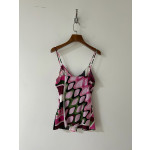 Pucci colorful silk camisole, made of heavyweight 19-micron twill silk, adorned with Vivara psychedelic swirl random print, featuring a V-neck design and thin shoulder straps. It can be paired with other items in the series. Size options: 36, 38, 40, 42