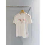 Pucci's colorful offset printing T-shirt ✨ is made of viscose blended knitted fabric, featuring a ribbed round neck, short sleeves, straight body, and straight hem. Size options include: S, M, L, XL