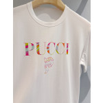 Pucci's colorful offset printing T-shirt ✨ is made of viscose blended knitted fabric, featuring a ribbed round neck, short sleeves, straight body, and straight hem. Size options include: S, M, L, XL