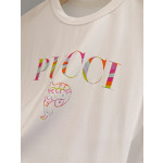 Pucci's colorful offset printing T-shirt ✨ is made of viscose blended knitted fabric, featuring a ribbed round neck, short sleeves, straight body, and straight hem. Size options include: S, M, L, XL