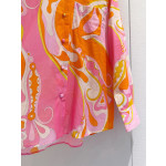 Pucci loose shirt ✨ crafted from 100% lightweight cotton, featuring an Orchidee colorful print, front buttons, and a chest pocket. Sizes: 36, 38, 40, 42