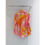 Pucci loose shirt ✨ crafted from 100% lightweight cotton, featuring an Orchidee colorful print, front buttons, and a chest pocket. Sizes: 36, 38, 40, 42