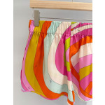 Pucci silk satin shorts✨100% heavyweight twill silk, adorned with irregular Iride colorful random prints, elastic waistband Size: 36 38 40 42