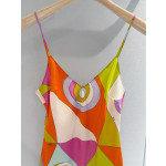 Pucci silk satin camisole ✨ 100% heavyweight twill silk, adorned with irregular Occhi random prints, V-neck design, thin shoulder straps. Size options: 36, 38, 40, 42