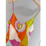 Pucci silk satin camisole ✨ 100% heavyweight twill silk, adorned with irregular Occhi random prints, V-neck design, thin shoulder straps. Size options: 36, 38, 40, 42