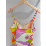 Pucci silk satin camisole ✨ 100% heavyweight twill silk, adorned with irregular Occhi random prints, V-neck design, thin shoulder straps. Size options: 36, 38, 40, 42
