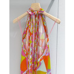 Pucci silk dress ✨ features a colorful "Occhi" pattern print, injecting an elegant and modern rhythm into the surface. Made of 100% heavyweight silk twill, sizes: 36, 38, 40, 42