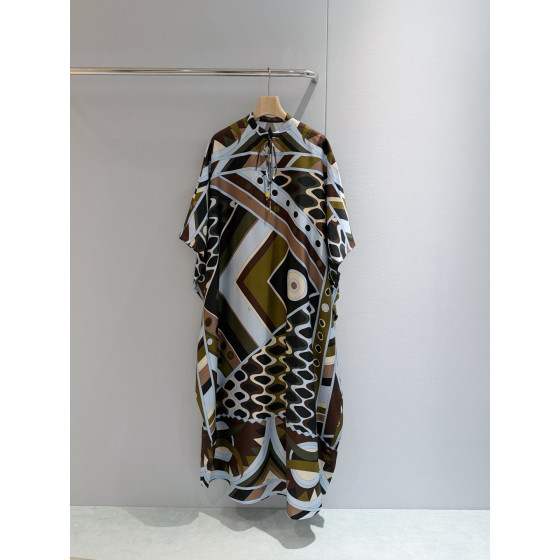 Pucci silk robe-style dress✨Selected 100% heavyweight twill silk sizes: 36, 38, 40, 42