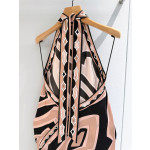 Pucci Labirinto silk dress✨ "Labirinto" pattern print, made of 100% heavyweight silk twill fabric, featuring a backless neckline. Size options: 36, 38, 40, 42