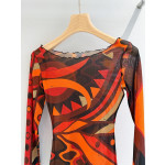 Pucci sheer and see-through top ✨ The classic "Vivara" swirl pattern surrounds the print, a sheer blouse-style top. Size options: 36, 38, 40, 42