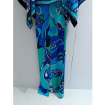Pucci cloak two-piece dress set✨ Sold as a set and not separable, 100% silk twill, featuring a signature geometric swirl print throughout, with detachable cloak details, and poncho-style printed sizes: 36, 38, 40, 42