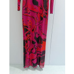 Pucci sheer and see-through dress ✨ Orchidee features a beautiful marble print surrounded by delicate ruffles. Each printed piece is unique. Size options: 36, 38, 40, 42