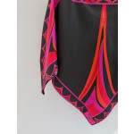 Pucci Fari cloak blouse✨ features a beautiful Fari print on both the front and back panels, made of 100% heavyweight twill silk fabric (without closure). Size: one size fits all