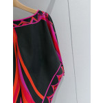 Pucci Fari cloak blouse✨ features a beautiful Fari print on both the front and back panels, made of 100% heavyweight twill silk fabric (without closure). Size: one size fits all