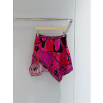 Pucci irregular skirt ✨ This scarf-style skirt features asymmetric lines and smooth 100% heavyweight twill silk fabric. Size options: 36, 38, 40, 42