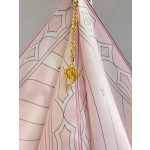 Pucci chain-link neck top ✨ 100% heavyweight twill silk, printed with Iride Print pink and nude pattern, silk twill top, neckline with hanging neck, collar button, smooth and minimalist silhouette, size: one size fits all