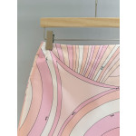 Pucci Vivra floral print skirt ✨ 100% twill silk, Iride floral print silk wrap skirt with a simple silhouette, featuring snap buttons, available in pink and nude sizes: 36, 38, 40, 42