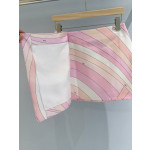 Pucci Vivra floral print skirt ✨ 100% twill silk, Iride floral print silk wrap skirt with a simple silhouette, featuring snap buttons, available in pink and nude sizes: 36, 38, 40, 42