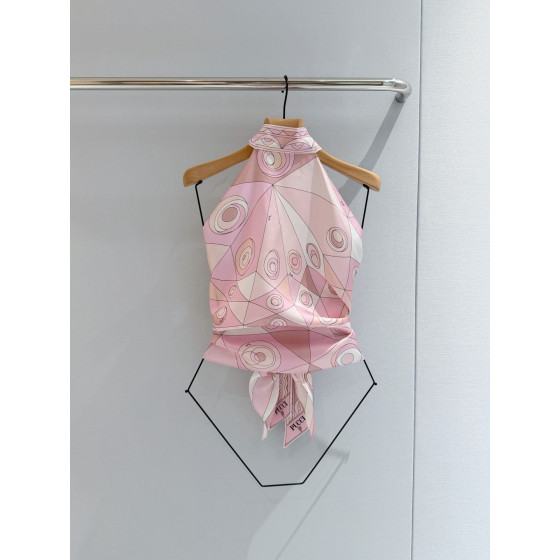 Pucci Occhi printed top ✨ 100% silk twill, Occhi printed backless one-piece strapless silk twill top, with a clean and structured silhouette Size: one size fits all
