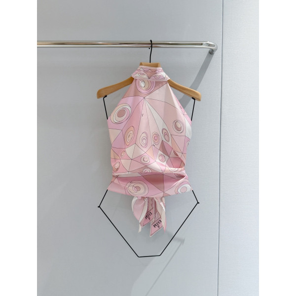 Pucci Occhi printed top ✨ 100% silk twill, Occhi printed backless one-piece strapless silk twill top, with a clean and structured silhouette Size: one size fits all